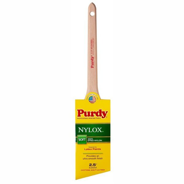 Purdy 2-1/2" Angle Sash Paint Brush, Nylon Bristle, Wood Handle 144080225